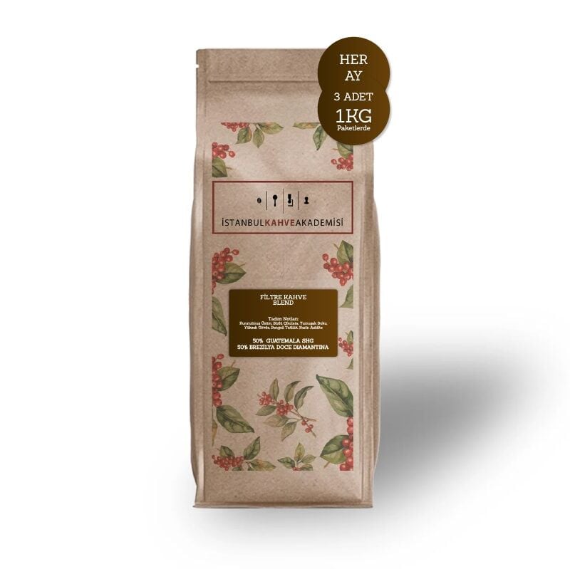 3 Aylık Filtre Kahve Blend Aboneliği – Her Ay 3 Kg Ürün / 1 Kg Paketlerde
