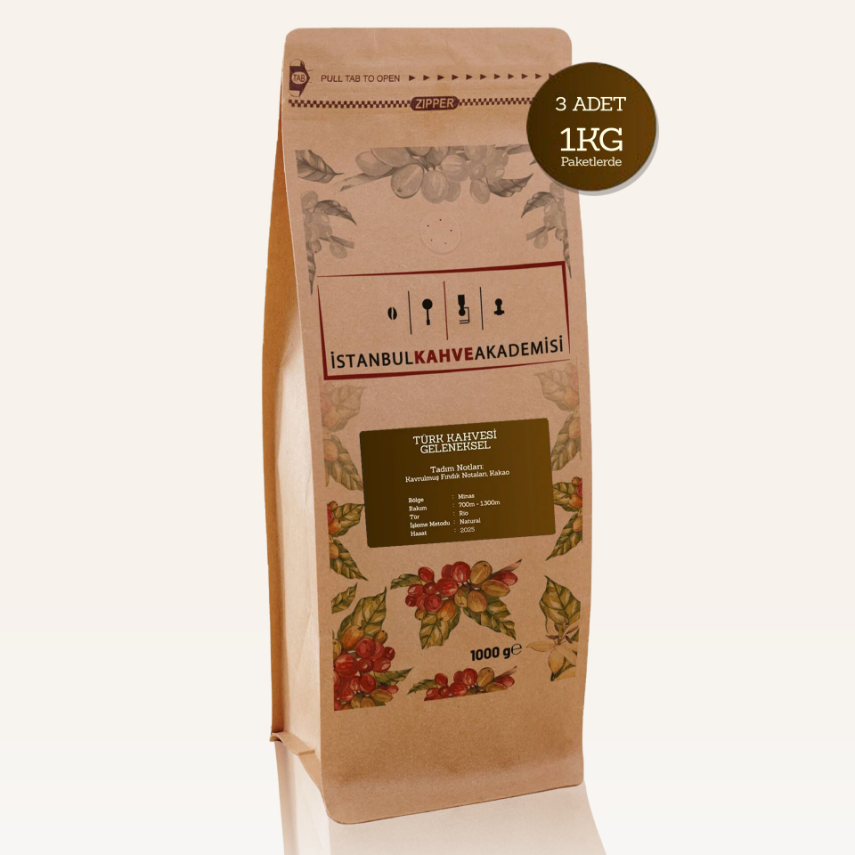 3 Kg Geleneksel Türk Kahvesi (1 Kg Paketlerde)
