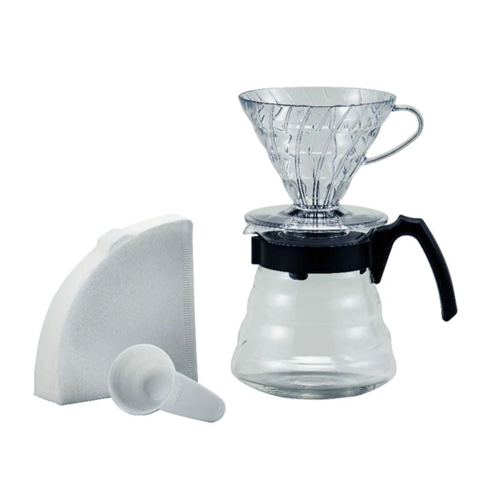 Hario V60 Craft Coffee Demleme Seti (Şeffaf)